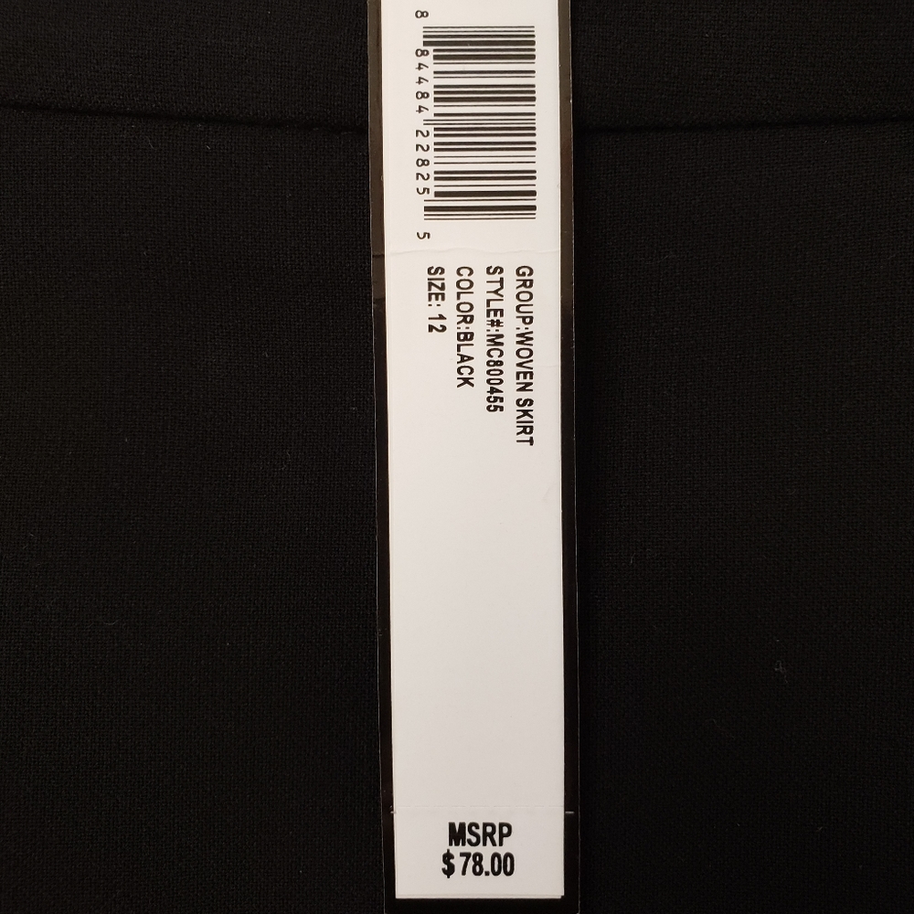 CATHERINE MALANDRINO Black A-Line Mini Skirt with Pockets--NWT--12 - Picture 10 of 14